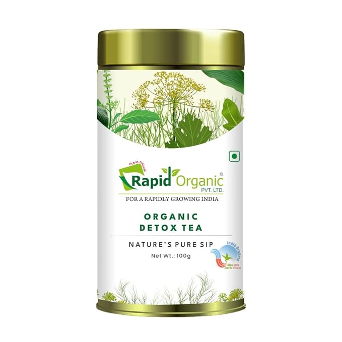 Rapid Organic Detox Tea - 100g | Natural Herbal Tea for Liver Health, Digestion Support