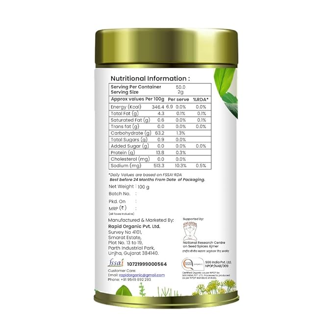 Rapid Organic Detox Tea - 100g | Natural Herbal Tea for Liver Health, Digestion Support