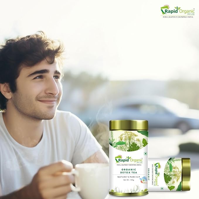 Rapid Organic Detox Tea - 100g | Natural Herbal Tea for Liver Health, Digestion Support